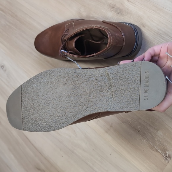 STEVE MADDEN Men's Short Chukka P-Symin Boots In Cognac - Picture 4 of 8